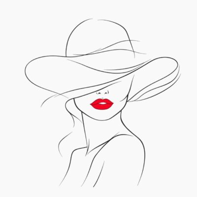 arte de linea mujer misteriosa
