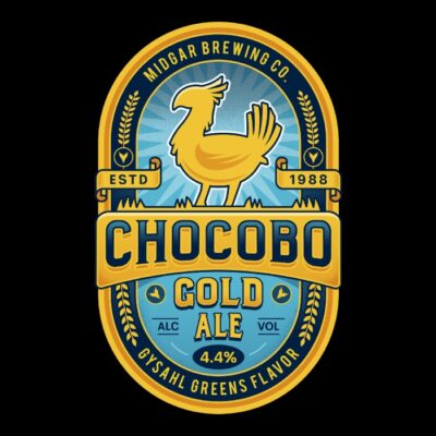 Chocobo Gold Beer Emblem
