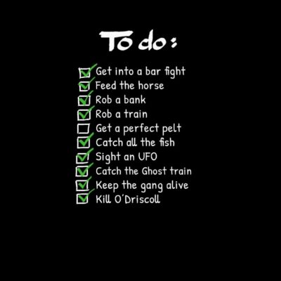 Arthur Morgan's To-do List