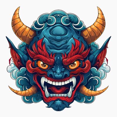 blue oni mask