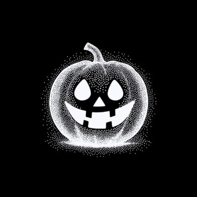 Calabaza blanco Halloween estilo vintage retro