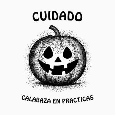 Calabaza en prácticas Halloween estilo vintage retro