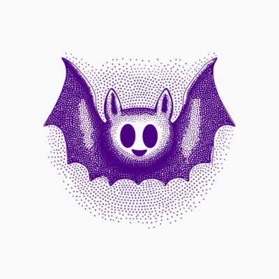 Vampiro morado Halloween estilo vintage retro