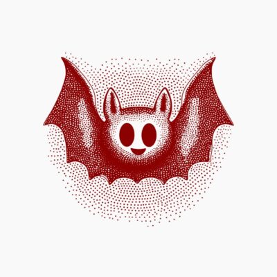 Vampiro rojo Halloween estilo vintage retro