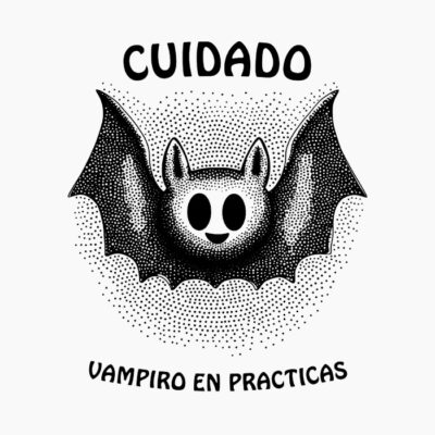 Vampiro en prácticas Halloween estilo vintage retro