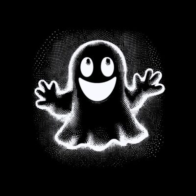 Fantasma blanco neon Halloween estilo vintage retro
