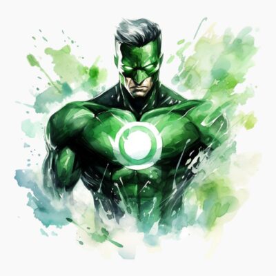 Green lantern acuarela 02