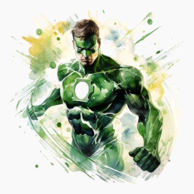 Green lantern acuarela 01