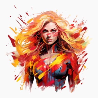 Capitana marvel acuarela 02