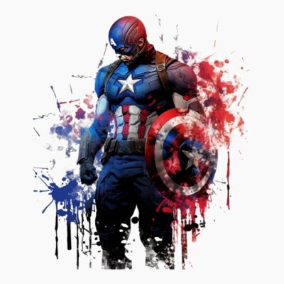 Capitan america acuarela 04