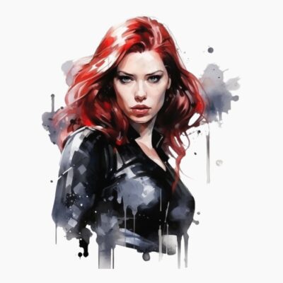 Black widow acuarela