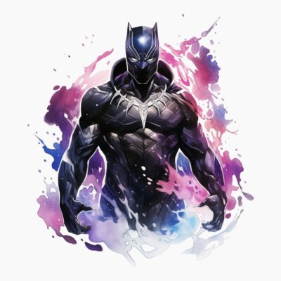 Black panther  acuarela 04