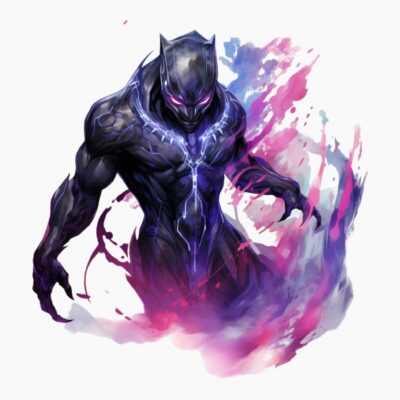 Black panther  acuarela 03