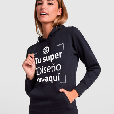 Alternative view of Sudadera Con Capucha Premium Mujer