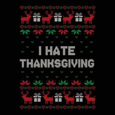 i hate thanksgiving ugly sweater negro tiendas