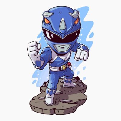 Mini power ranger azul action