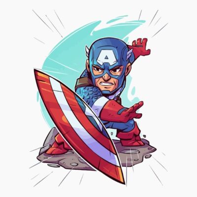 Mini capitan america action