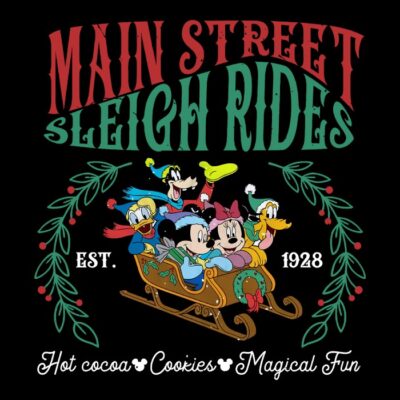 Mickey navidad trineo blanco