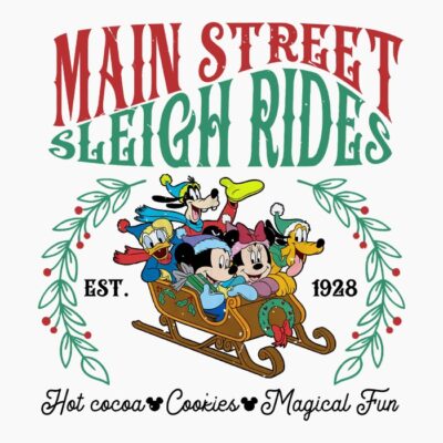 Mickey navidad trineo negro