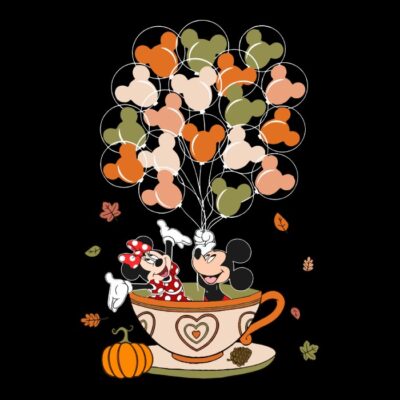 Mickey y minnie globos blanco