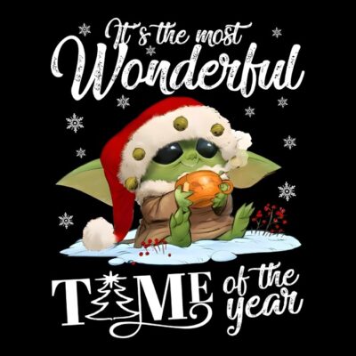 Baby yoda christmas white