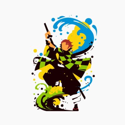 tanjiro kamado de demon slayer, pop art, retro vintage