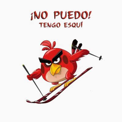 Red, Rojo de Angry Birds esquiando