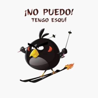 Black, Bomb, Negro de Angry Birds, esquiando