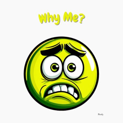 Emoji Verde con expresión divertida de pánico