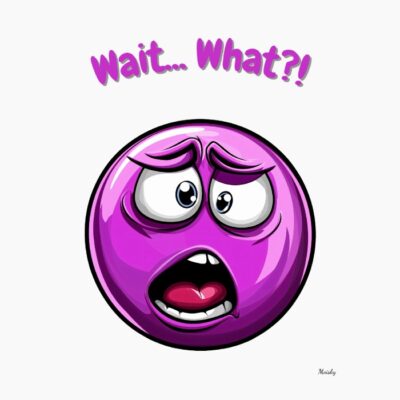 Emoji Morado y Expresión Divertida de Sorpresa