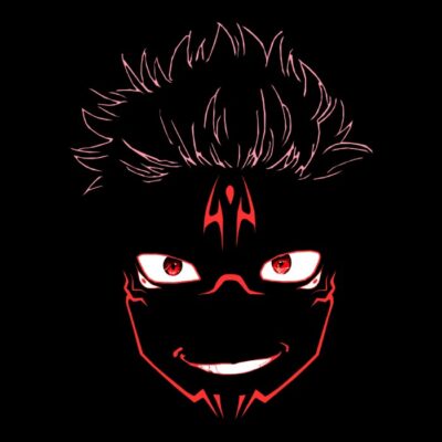 Sukuna Red outline Hair