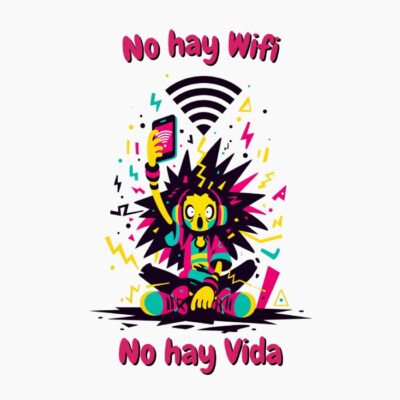 Diseño urbano divertido con humor estilo basquiat, graffiti, wifi