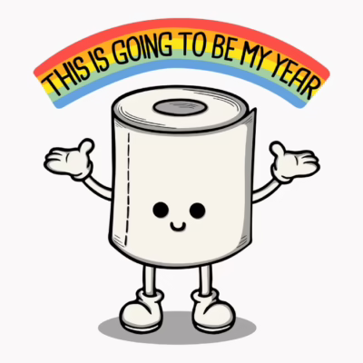 THIS IS GOING TO BE MY YEAR papel higienico tiendas