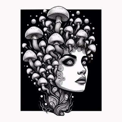 Rostro Mujer Setas